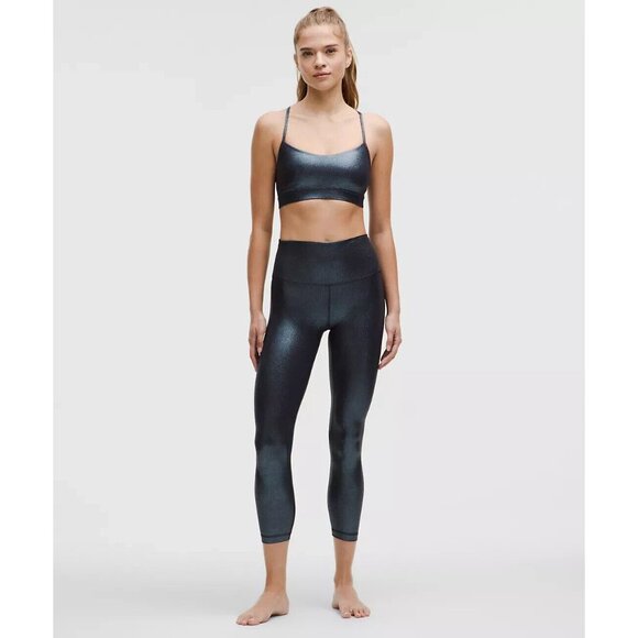 NWT Lululemon Align HR Ribbed 25” Shine C:Radiate Foil Print Black Night size 8 - Picture 5 of 6